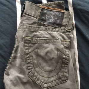 TRUE RELIGION Geno skinny twill pants, Sz 29, Camo